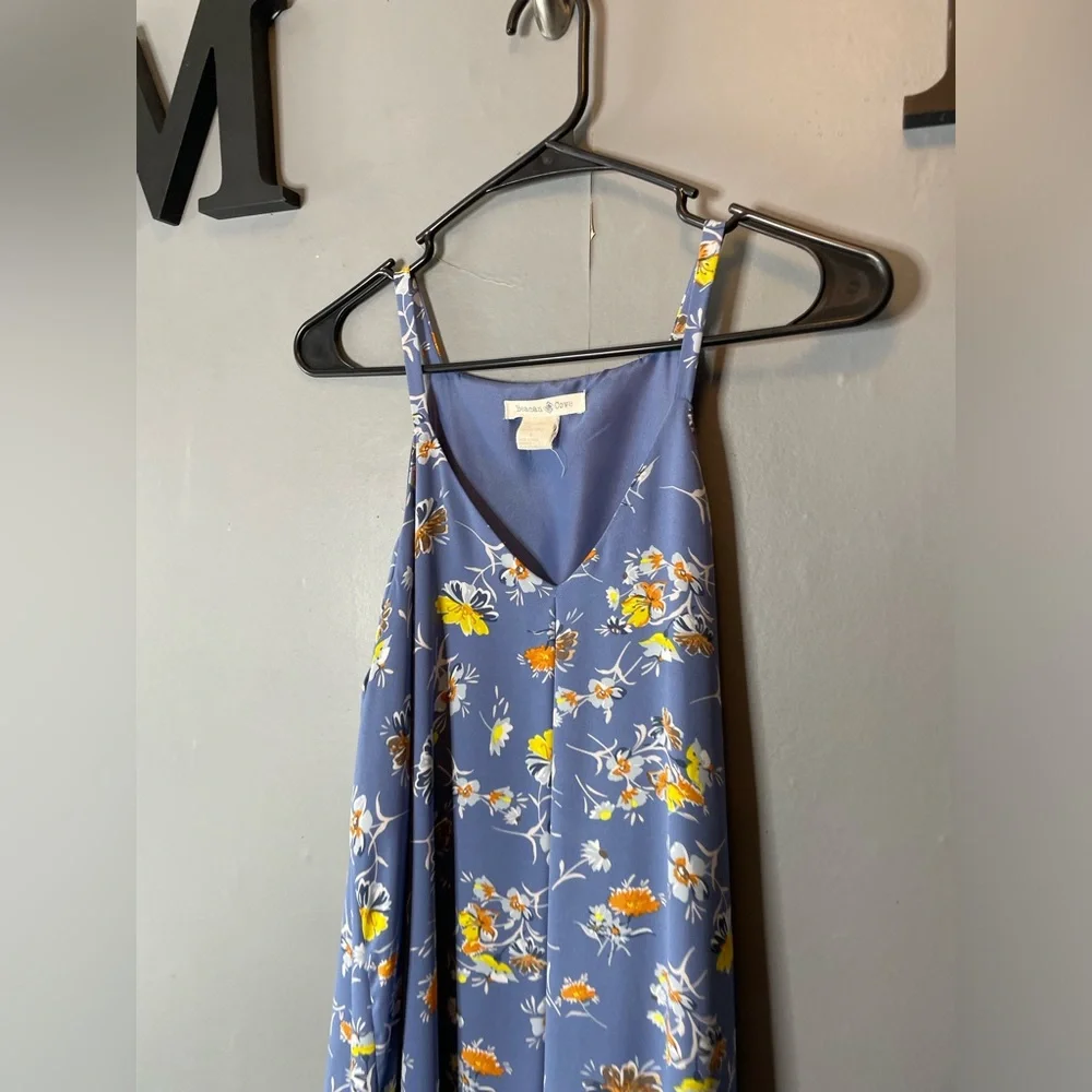 Beacan Cove Blue Floral Spaghetti Strap Midi Dress size 6 - Picture 2 of 6